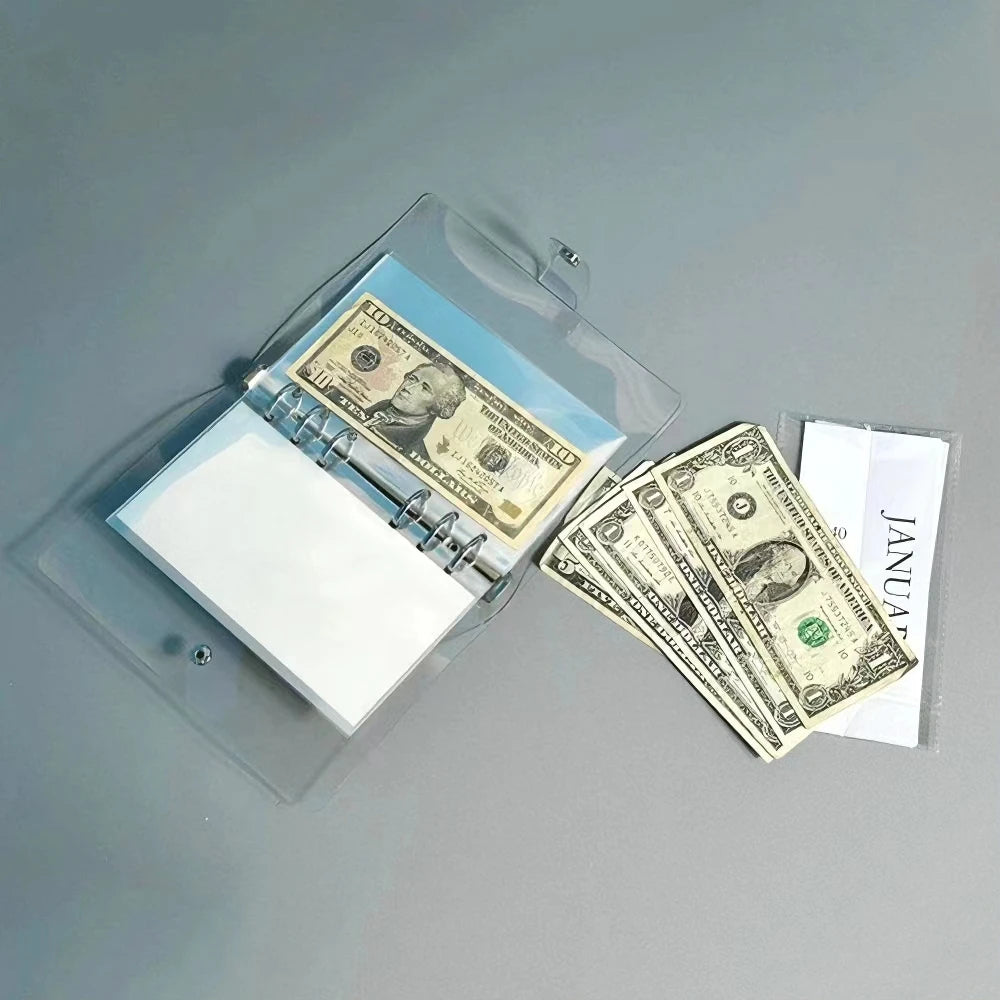 12-Month Money Saving Challenge Planner to Achieve 10K/5K/2.5K Goals, Durable Pvc Six-Ring Binder, Cash Savings Management