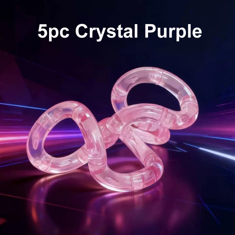 1/3/5pcs Deformable Rope Crystal Twist Rope Pressure Stress Relief Toys Rrainbow Color Deformation Rope Knot Anti Stress Toys