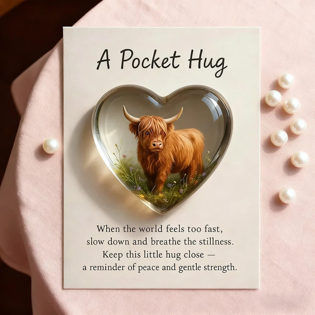 Highland-Cow Collectible Desk Ornament Thoughtful Present For Any Occasion. Thoughtful Present Presentation