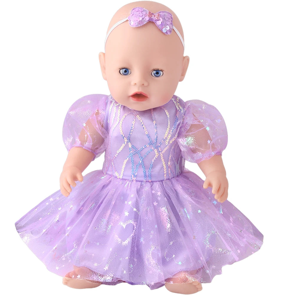 Cute Princess Tutu Skirt American 18 Inch Girl Doll Tulle Dress Children Toys Ours & Generation Dolls Cute Skirt Accessories