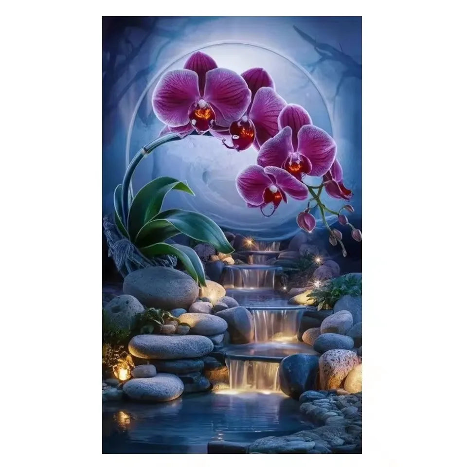 Diy 5D Diamond Art Painting Kit Flower Peony Lotus Dahlia Diamond Embroidery Handmade Mosaic Cross stitch Home Decoration Gifts