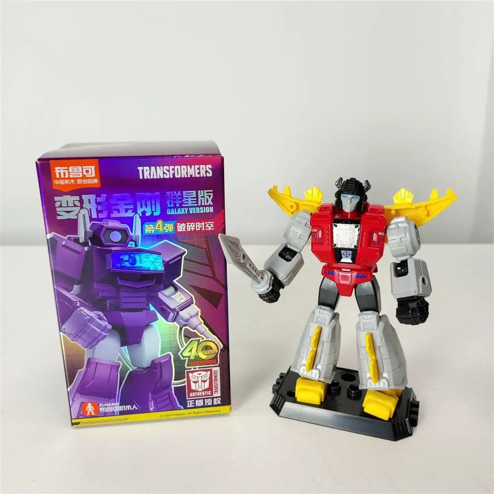 Blokees Transformers One Anime Movies Optimus Prime Bumblebee Starscream Soundwave Shockwave Cartoon Anime Robot Assembled Toy