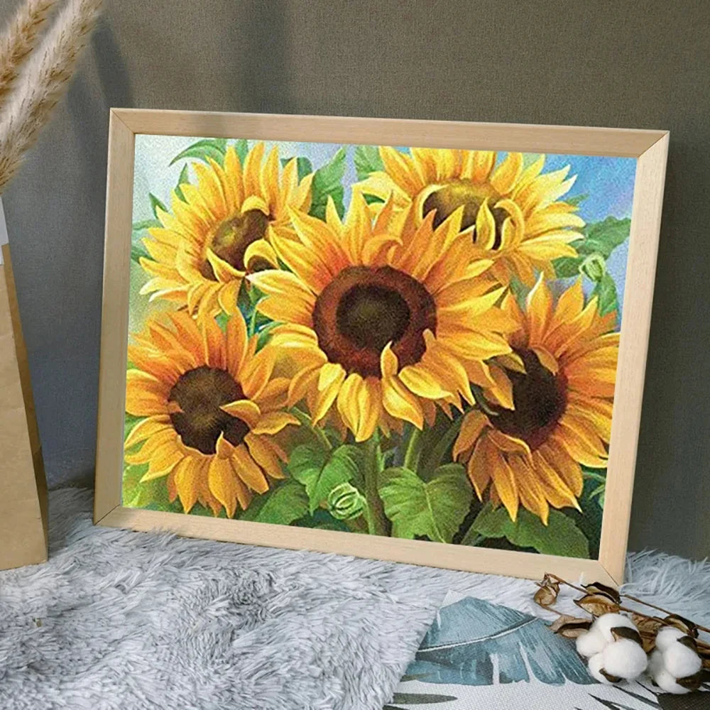 5d Diamond Painting Sunflower New Collection 2023 Diamond Embroidery Flowers Cross Stitch Kits Full Round Mosaic Hobby Art