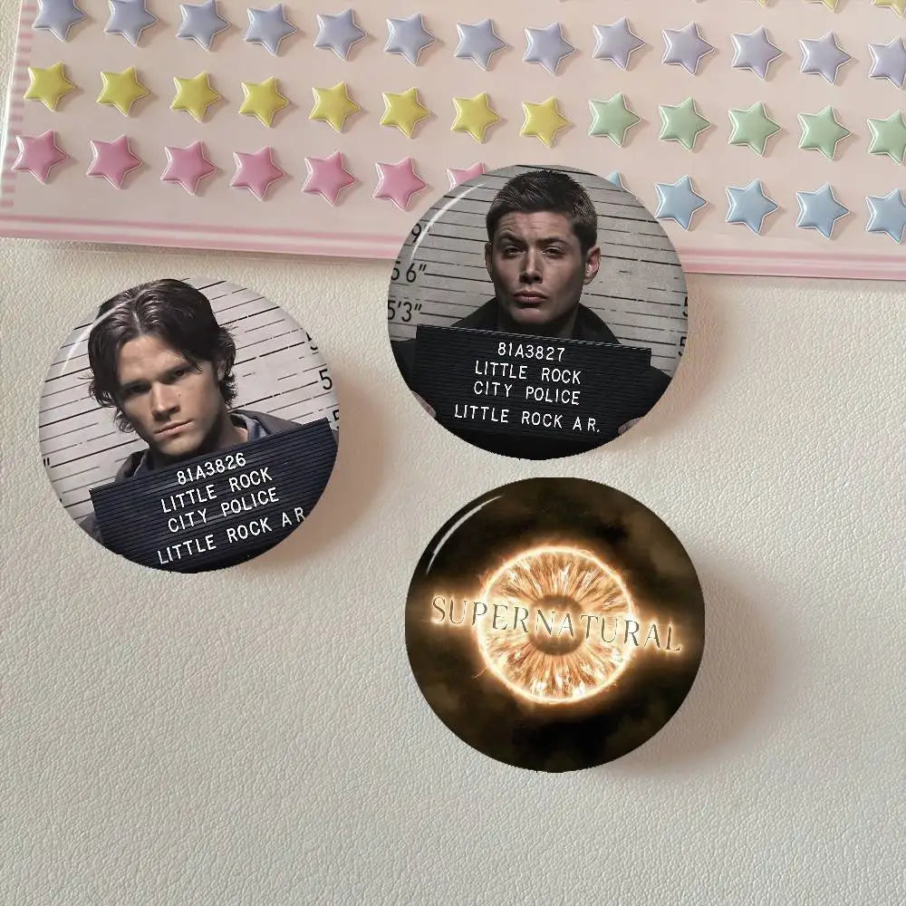 TV Series Supernatural   Animals Funny Brooches Badge Backpack Clothes Gift Accessory