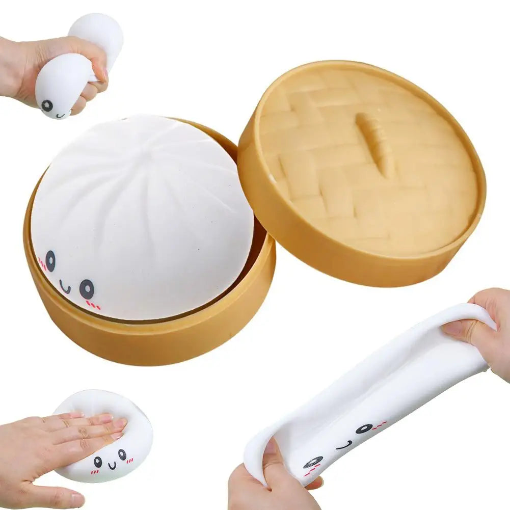 Colorful Dumpling Squishes Stress Balls Reusable Low Rebound Decompression Toys Unique Home Decoration Friend Birthday Gift