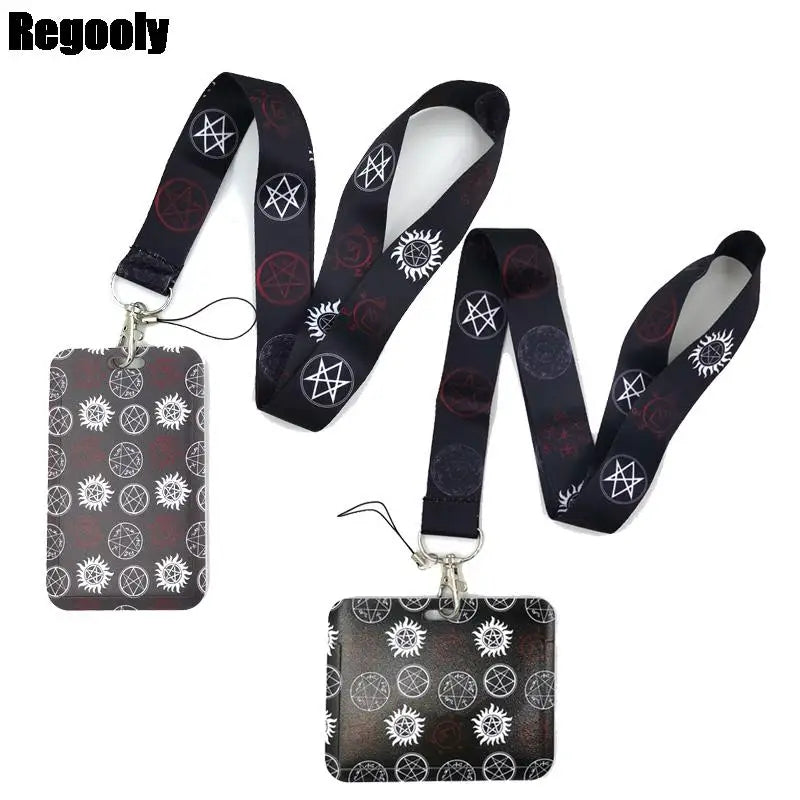 Supernatural SPN Fashion Women Card Holder Lanyard Colorful Badge Reel Nurse Doctor Student Exhibition ID Card Clip Badge Holder