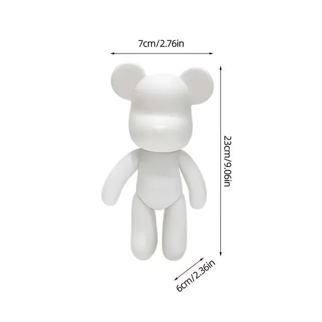 DIY Fluid Bear Sculpture Handmade Bearbrick Doll Ornaments Violent Bear Graffiti Painting Parent child Toy Gift Home Decoration
