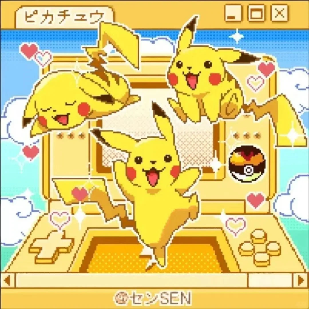 5D Diamond Art Painting Kits New 2024 Embroidery Jewelry Mosaic Cross Stitch Pikachu Bulbasaur Home Decor Children's Gift Crafts