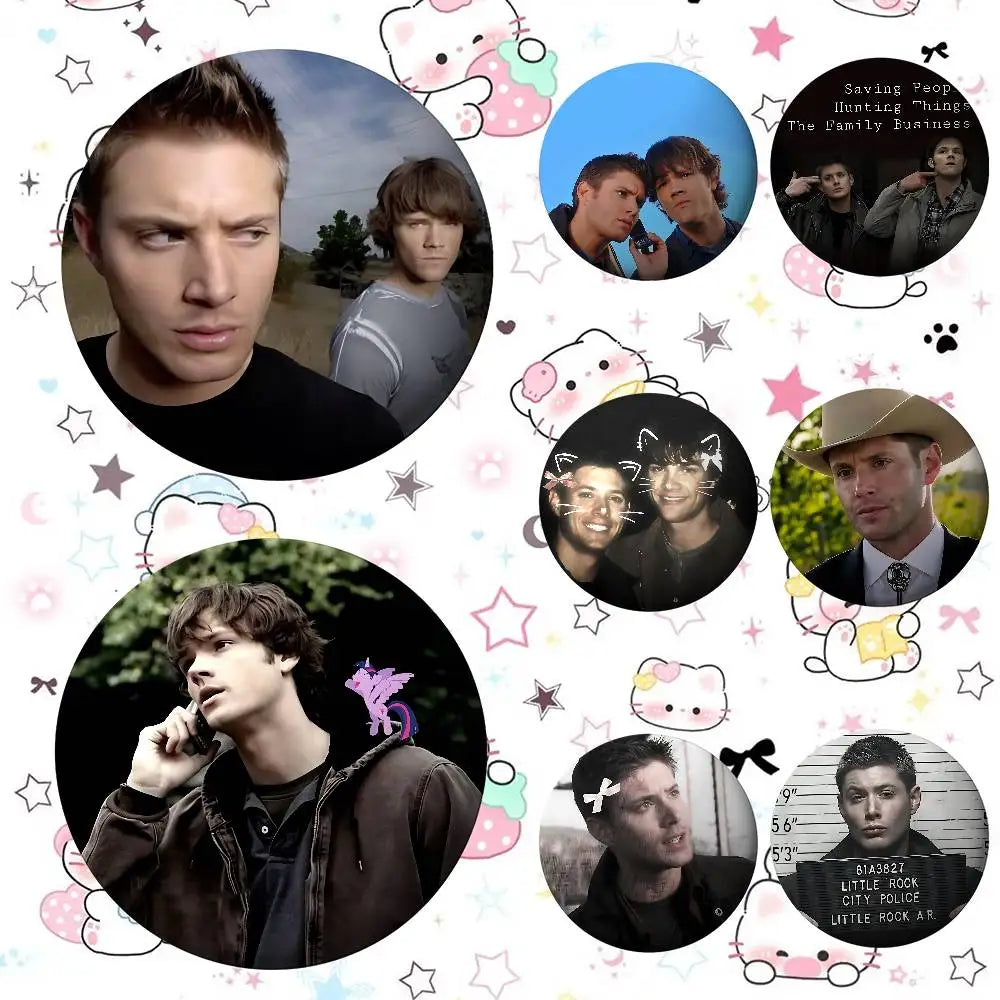 TV S-Supernatural Round Exquisite Badge Brooches Creative Pins For Clothes Hat Backpack Gift Accessories