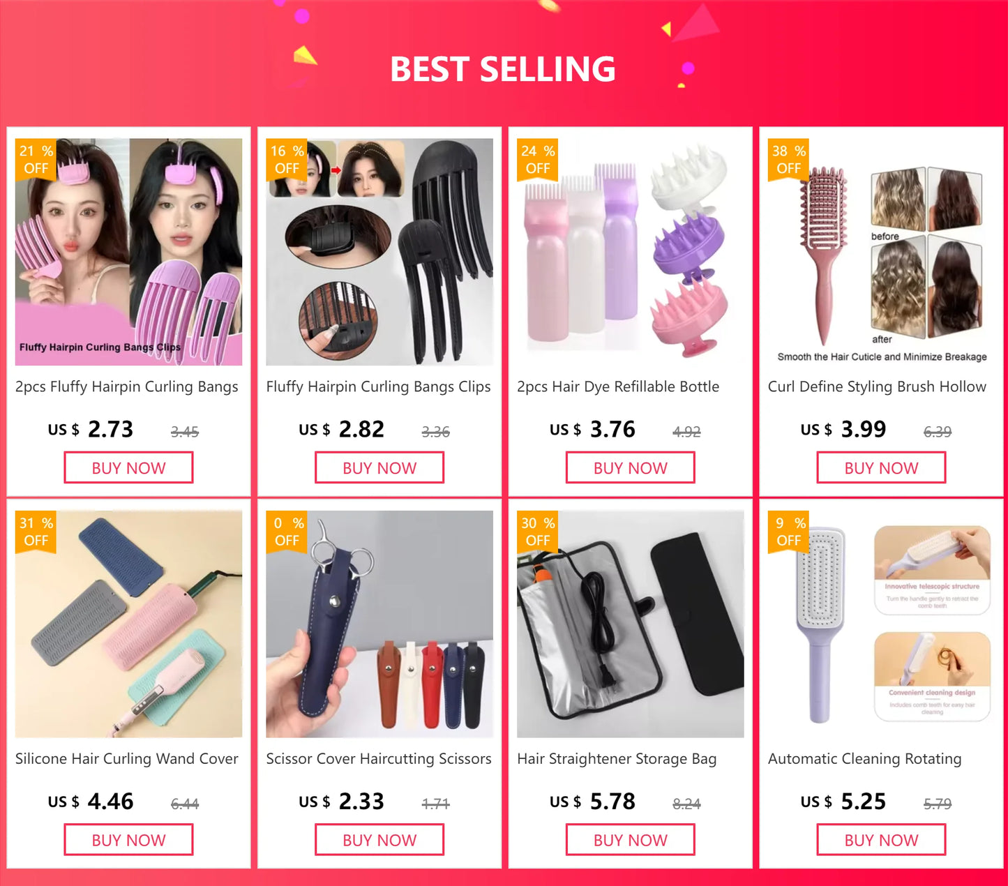 18pcs Hair Roller Set with Clips Self-Gripping Curlers for Long/Medium/Short Hair And Bangs Curling Iron Roller Hairstyling Tool