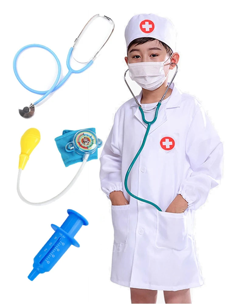 Children Simulation Doctor Toys Pretend Play Plastic Gift for Fun Role Playing Game Dress Up Costume Birthday Presents TMZ