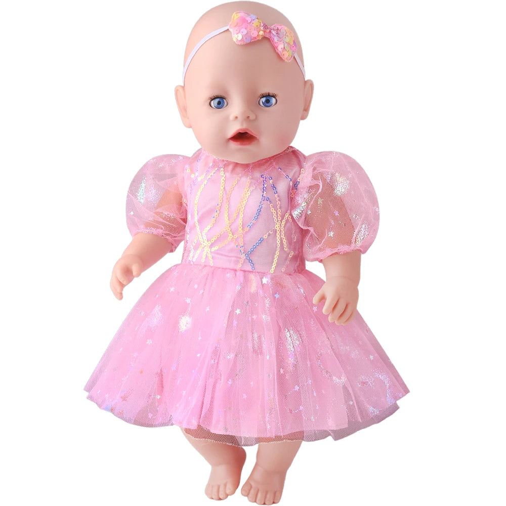 Cute Princess Tutu Skirt American 18 Inch Girl Doll Tulle Dress Children Toys Ours & Generation Dolls Cute Skirt Accessories