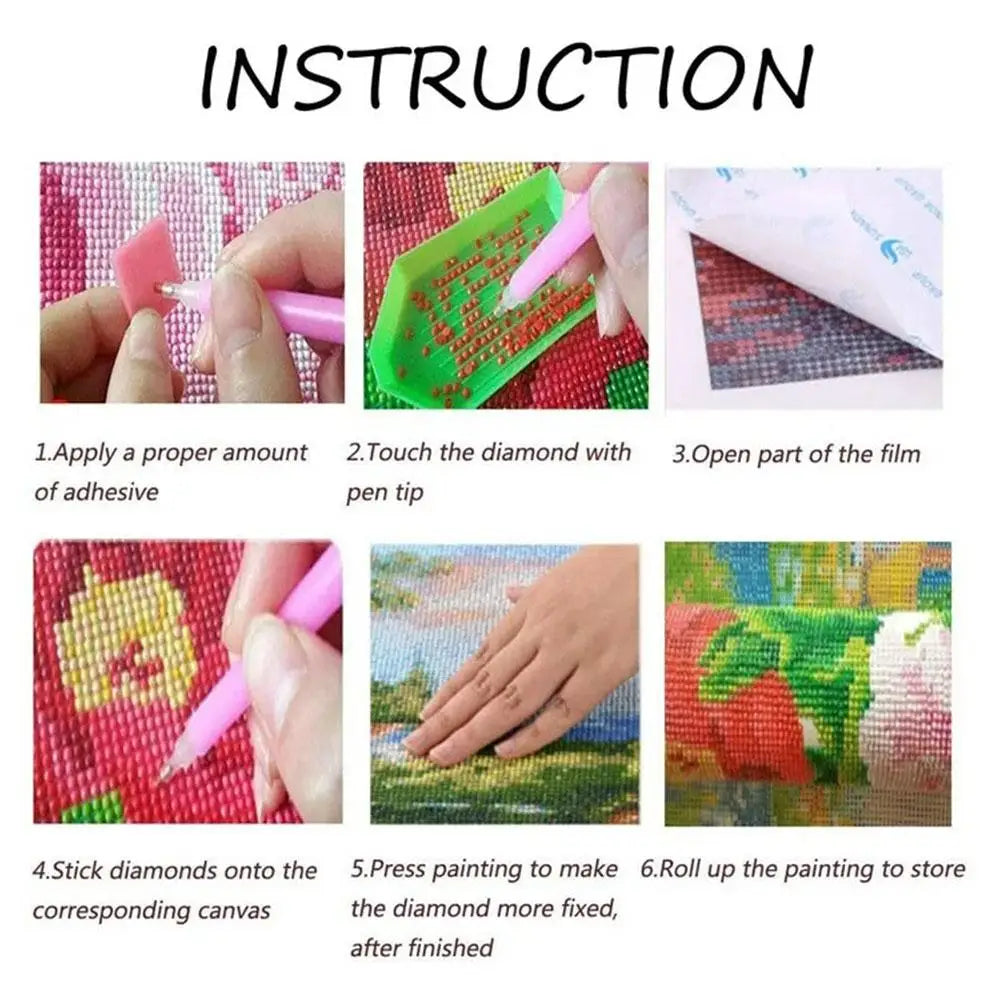 Handcrafted DIY Diamond Art Painting - Dreamy Landscape Series, Full Diamond Craft, Easy for Adult Beginners Exquisite Artworks