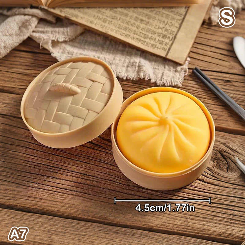 Giant Dumpling Squeeze Toys Anxiety Relief Fidget Toy Simulation Food Steamed Stuffed Bun Soft Squeeze Decompression Dough Toy