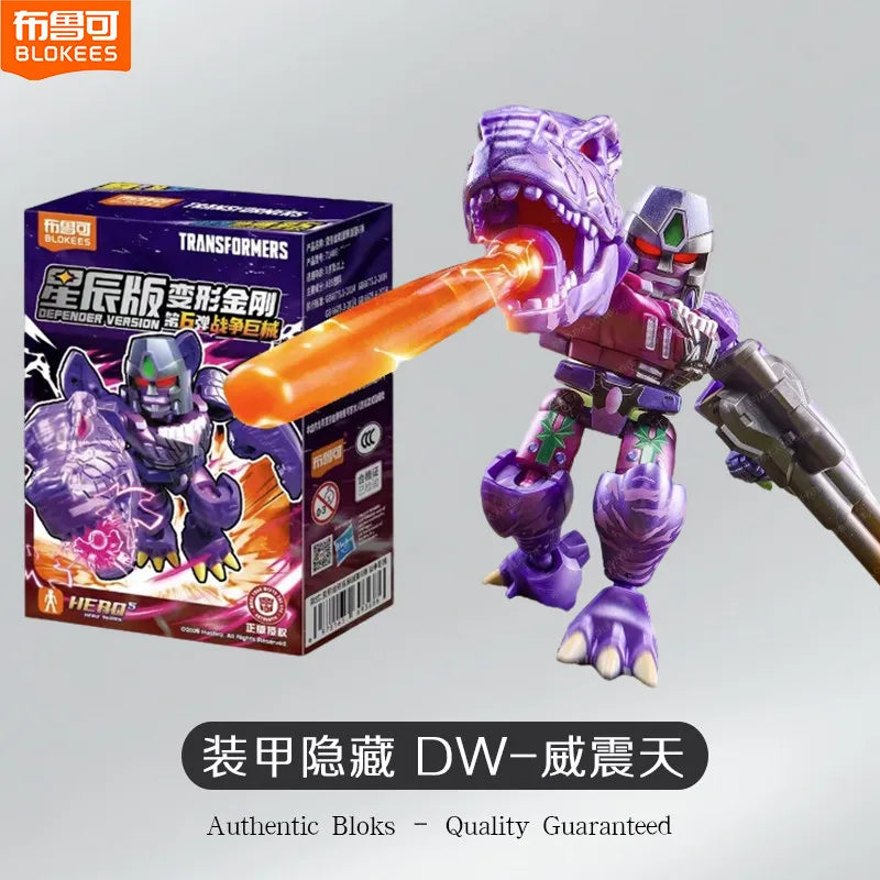 In Stock Blokees Transformers Defender Vol.6 Collectible Model Toys Blind Box Beast War Megatron Optimus Prime Bruticus Toy Gift