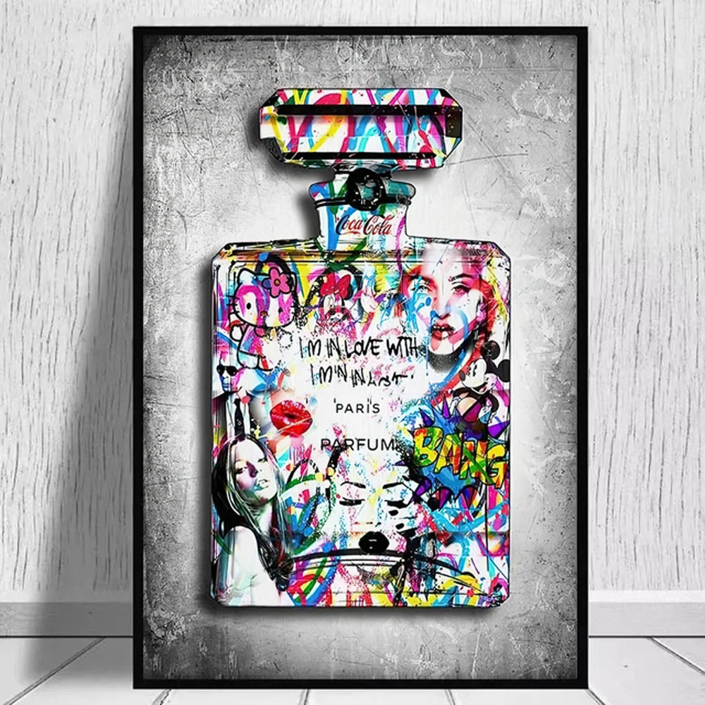 5d Diamond Painting Graffiti Perfume Street Art Full Diamond Embroidery Modern Fashion Women Bedroom Mosaic Home Decoration Gift