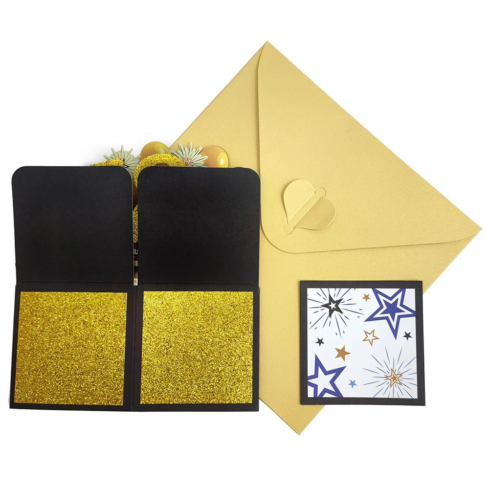 Black Golden Happy Birthday Pop Up Card 18th/30th/40th/50th/60th Birthday Card With Note Envelope Adult Birthday Gifts Greeting