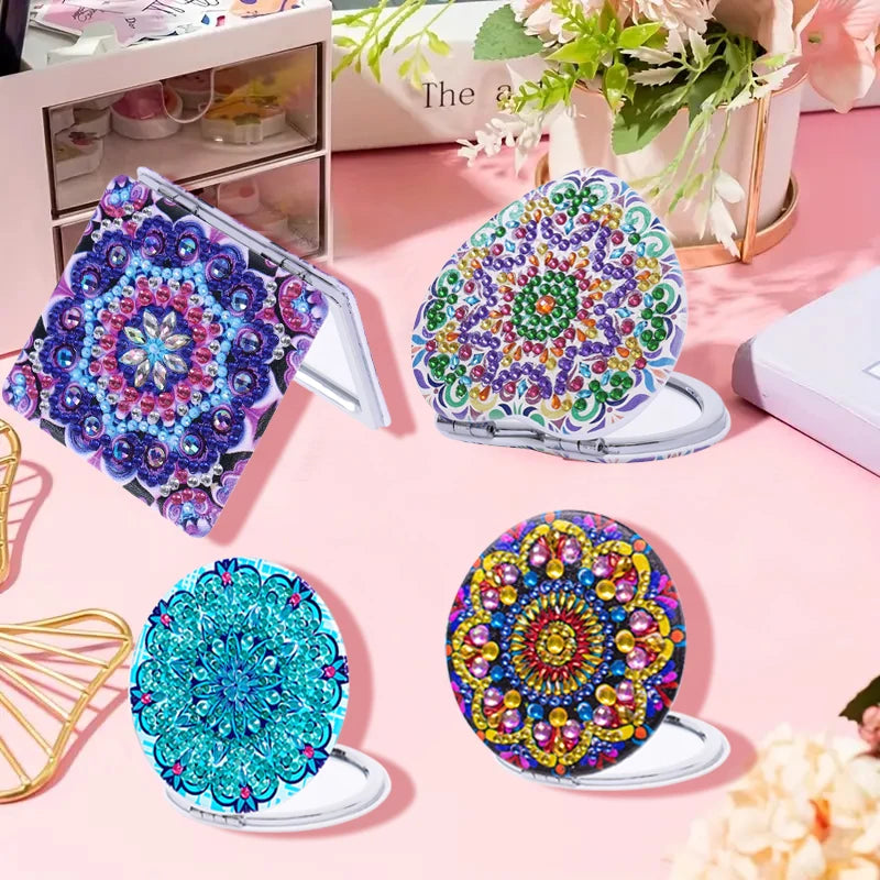 DIY diamond painting art set Mandala pattern small mirror