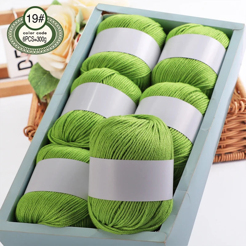 6pcs/Set Luxury Silk Blend Yarn, 50g Each, Soft Knitting Yarn Suitable For Sweaters, Baby Blankets And Scarves, Multiple Colors