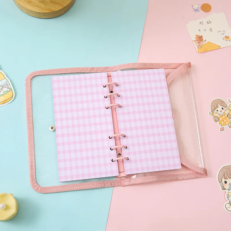 Cute Colour Grid A5/A6 Loose Leaf Notebook Refill Spiral Binder
