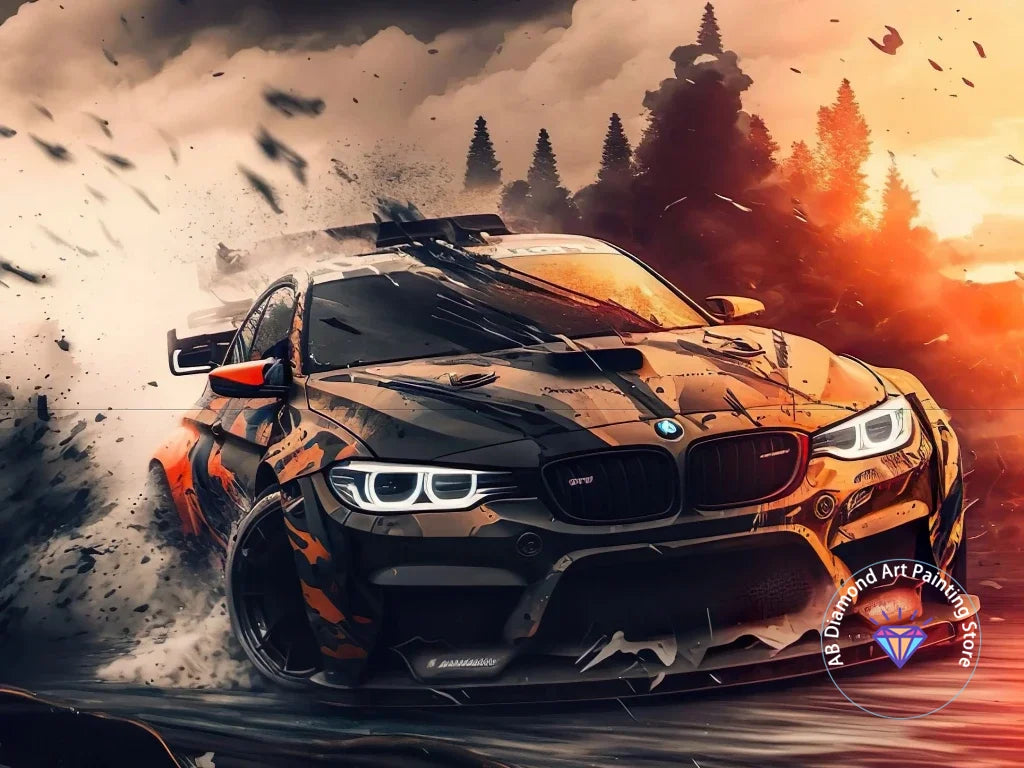 Diamond Painting Kit 5D DIY Racing Car Art RS7 RS6 E30 Diamond Embroidery Handmade Art Exquisite Gift Crafts Home Decoration