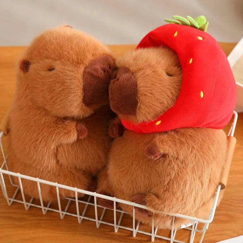 Capybara Plush Toy Simulation Capibara Cosplay Unicorn Dinosaur Dress Boba Bread Fruit Food Decor Birds Bubble Stuffed Animals
