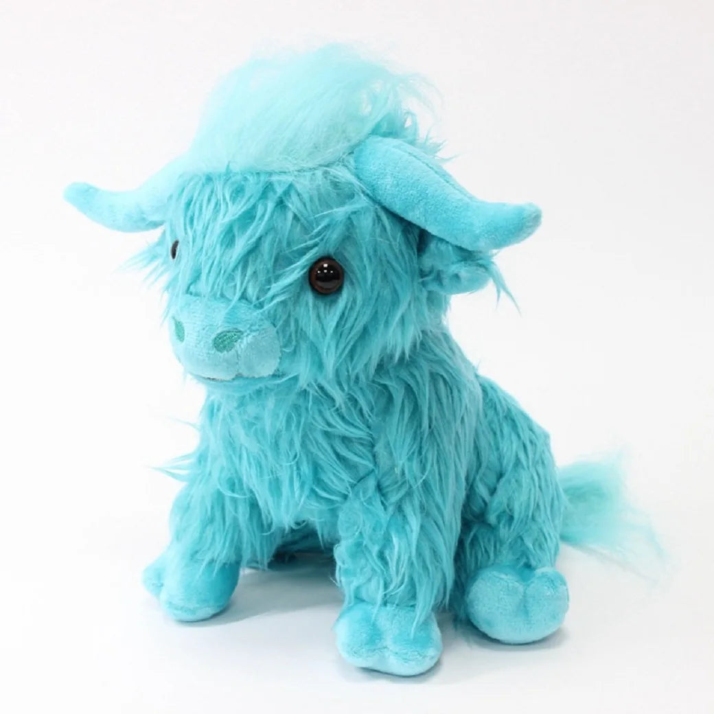 Cute Highland Cow Plush Toys Stuffed Animal Toy Dolls Simulation Long Hair Cow Plush for Kids Birthday Gift Home Decoration