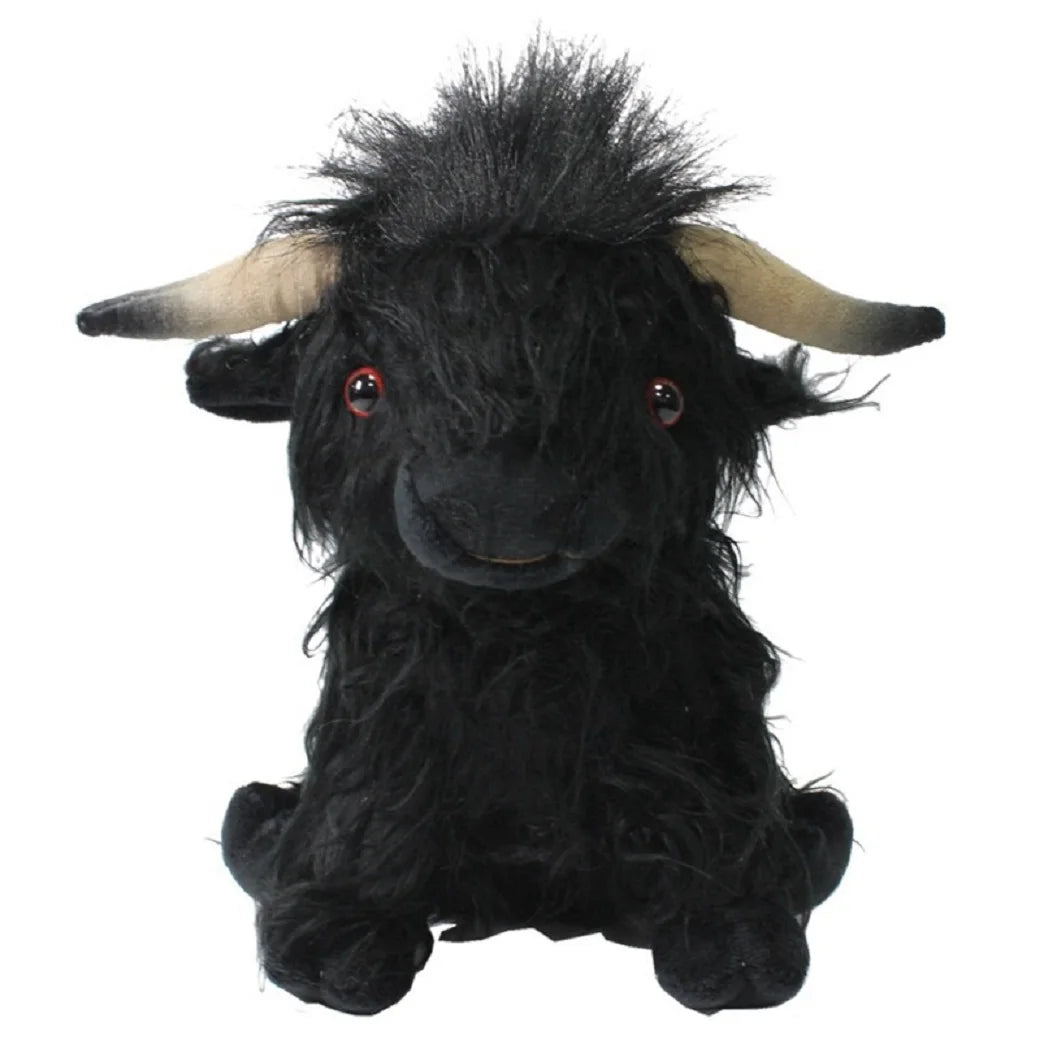 Cute Highland Cow Plush Toys Stuffed Animal Toy Dolls Simulation Long Hair Cow Plush for Kids Birthday Gift Home Decoration