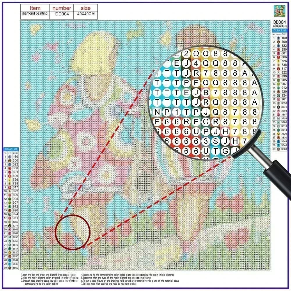 Beauty Diamond Painting Kit Square Round Diamond 5D DIY Mosaic Cross Embroidery Handmade Art Unique Exquisite Gift Home Decor