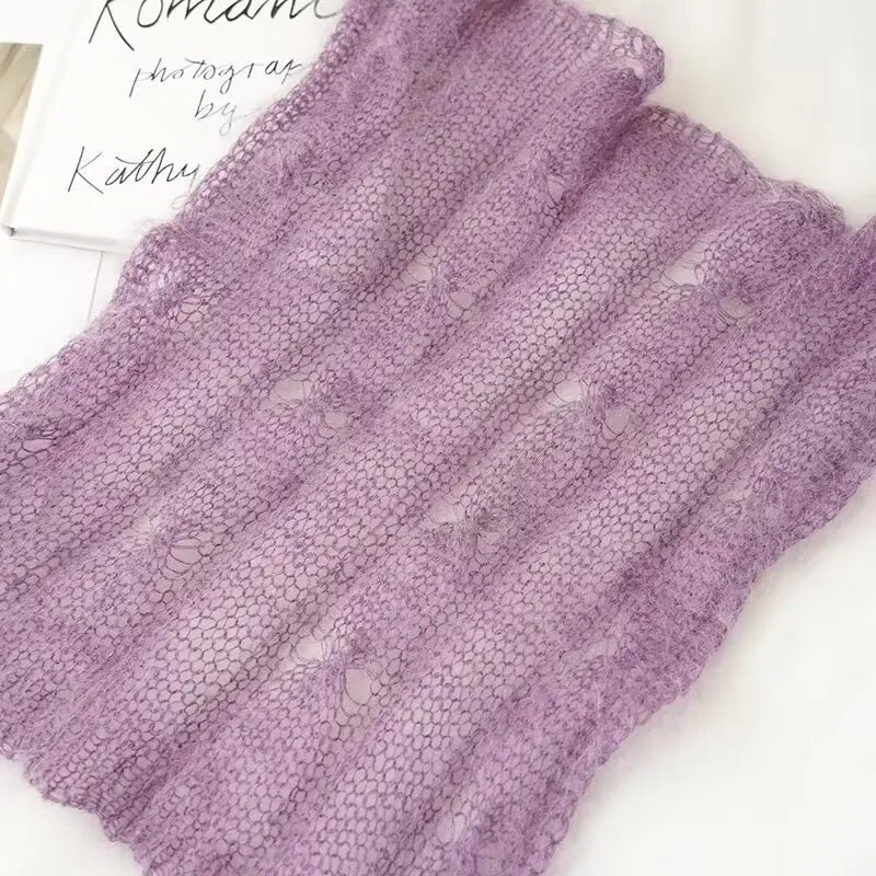 Silk and Alpaca Blend Yarn 200g 10 Balls Handmade Knitting Crochet Spring/Autumn Body-Fitting Sweater Lightweight Scarf Thread