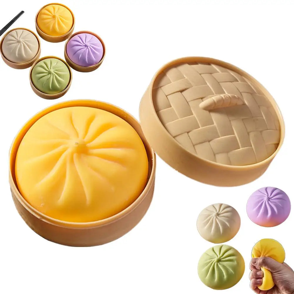 Colorful Dumpling Squishes Stress Balls Reusable Low Rebound Decompression Toys Unique Home Decoration Friend Birthday Gift