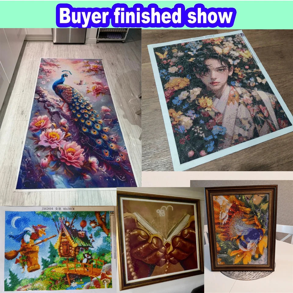 5D DIY Diamond Painting Art Surrealism Flowers Sunglasses Girl Bird Mosaic Embroidery Kit  Rhinestone Cross Stitch Home Decor