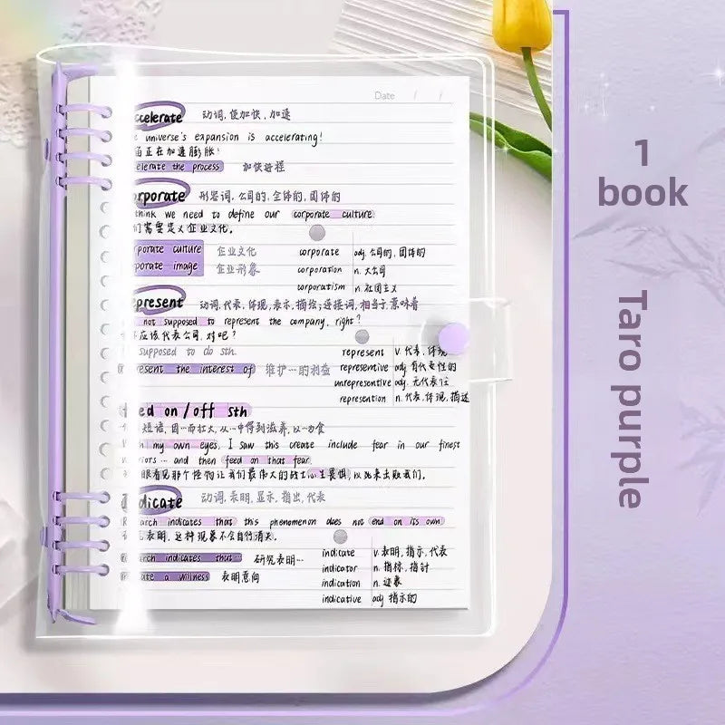 Simple Design 120 Pages A5 Loose Spiral Notebook