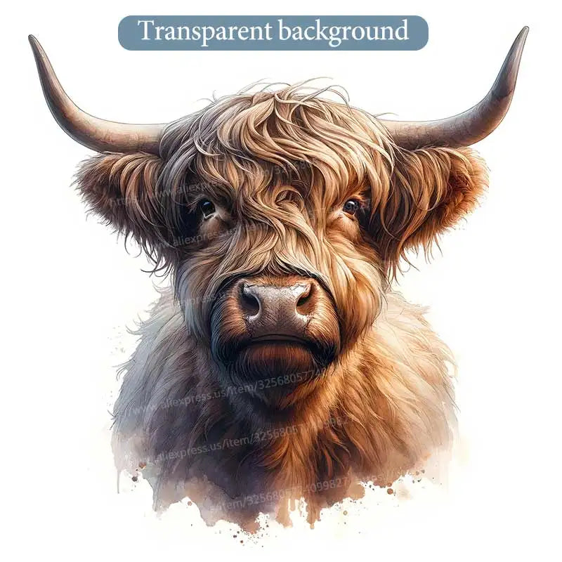 Highland Cow Cute Baby Cow Wall Sticker Toilet Lid Sticker Bedroom Entrance Living Room Porch Home Decora Waterproof Decals S842