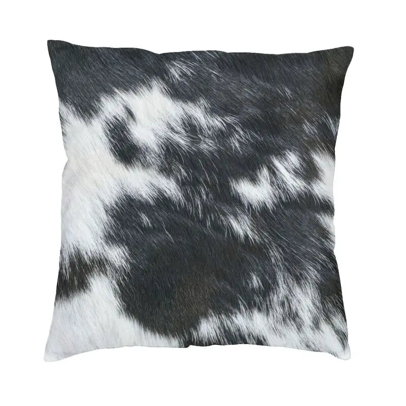 Hot Sale Scottish Highland Cow Cowhide Texture Cushion Cover 3D Print Animal Hide Leather Throw Pillow Case Sofa Car Home Decor