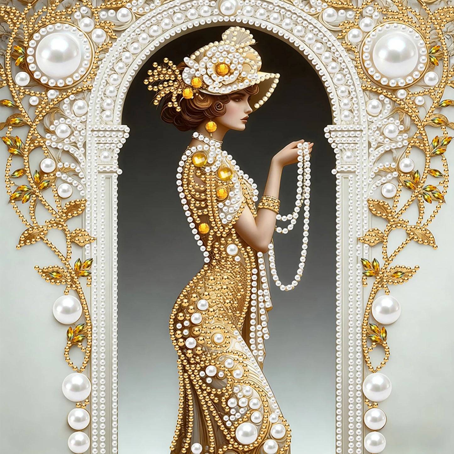 Beauty Special Shaped 5D DIY Partial Drill Diamond Art Kit for Adults Beginners Home Decor Crystal Diamond Art 11.81x15.75inch