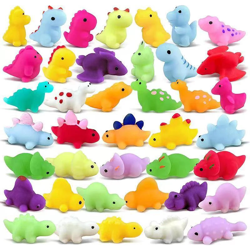 30PCS Mini Kawaii Dinosaur Mochi Squishy Fidget Toys For Kids Party Favors Gifts Regalos Cumpleaños Niños Para Invitados