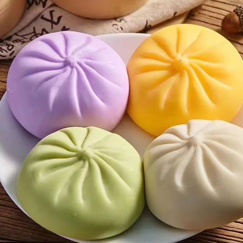 Giant Dumpling Squeeze Toys Anxiety Relief Fidget Toy Simulation Food Steamed Stuffed Bun Soft Squeeze Decompression Dough Toy