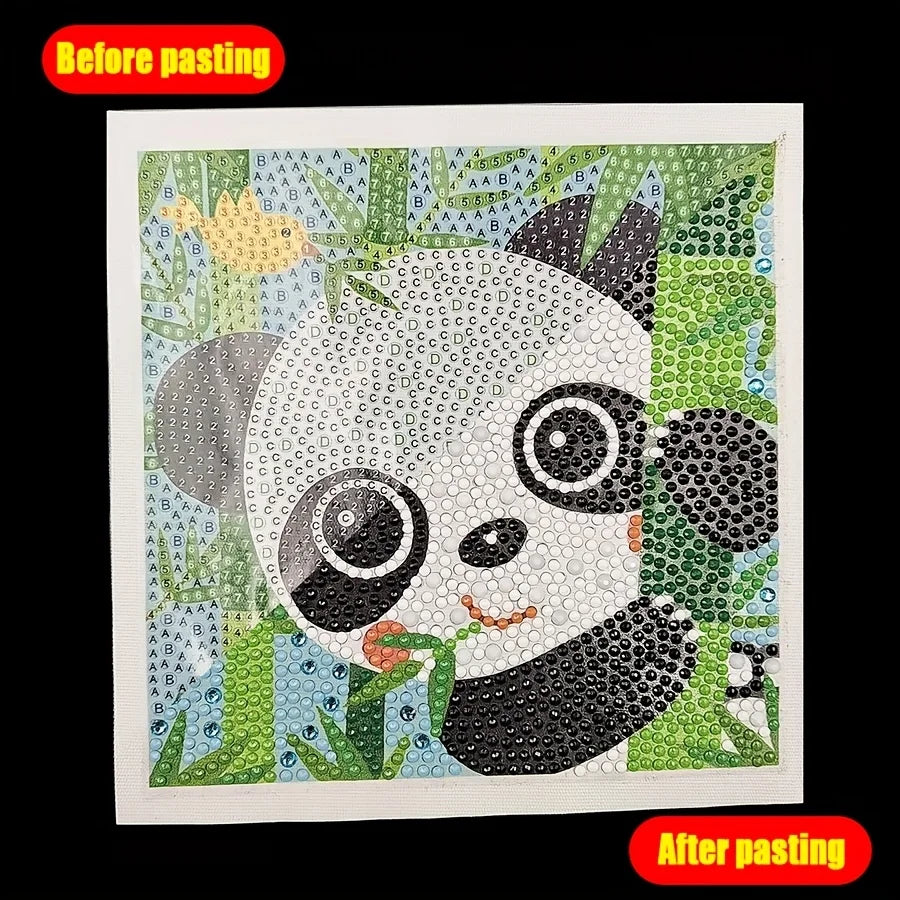 PandaCartoon Full Diamond Mosaic 5D DIY Cross Stitch Kits Diamond Art Home Decor with Frame
