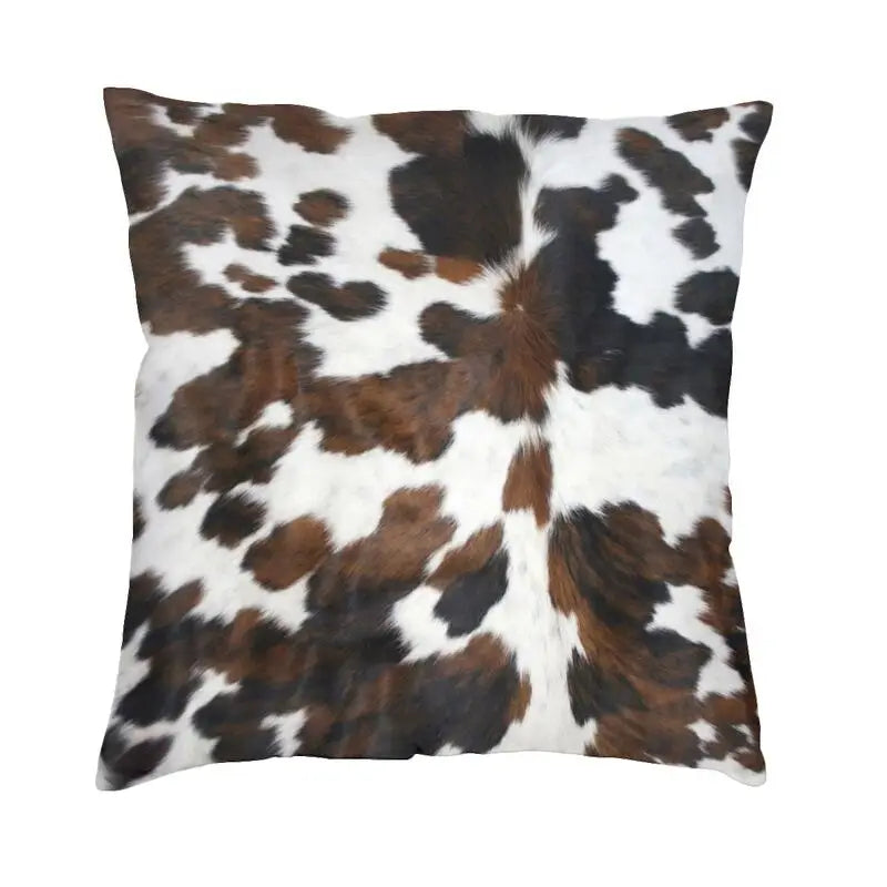 Hot Sale Scottish Highland Cow Cowhide Texture Cushion Cover 3D Print Animal Hide Leather Throw Pillow Case Sofa Car Home Decor