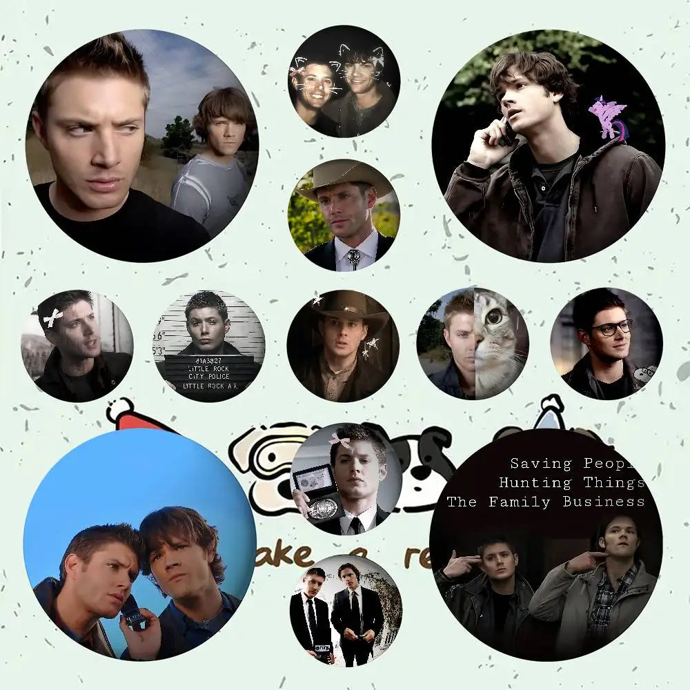 TV S-Supernatural Round Exquisite Badge Brooches Creative Pins For Clothes Hat Backpack Gift Accessories