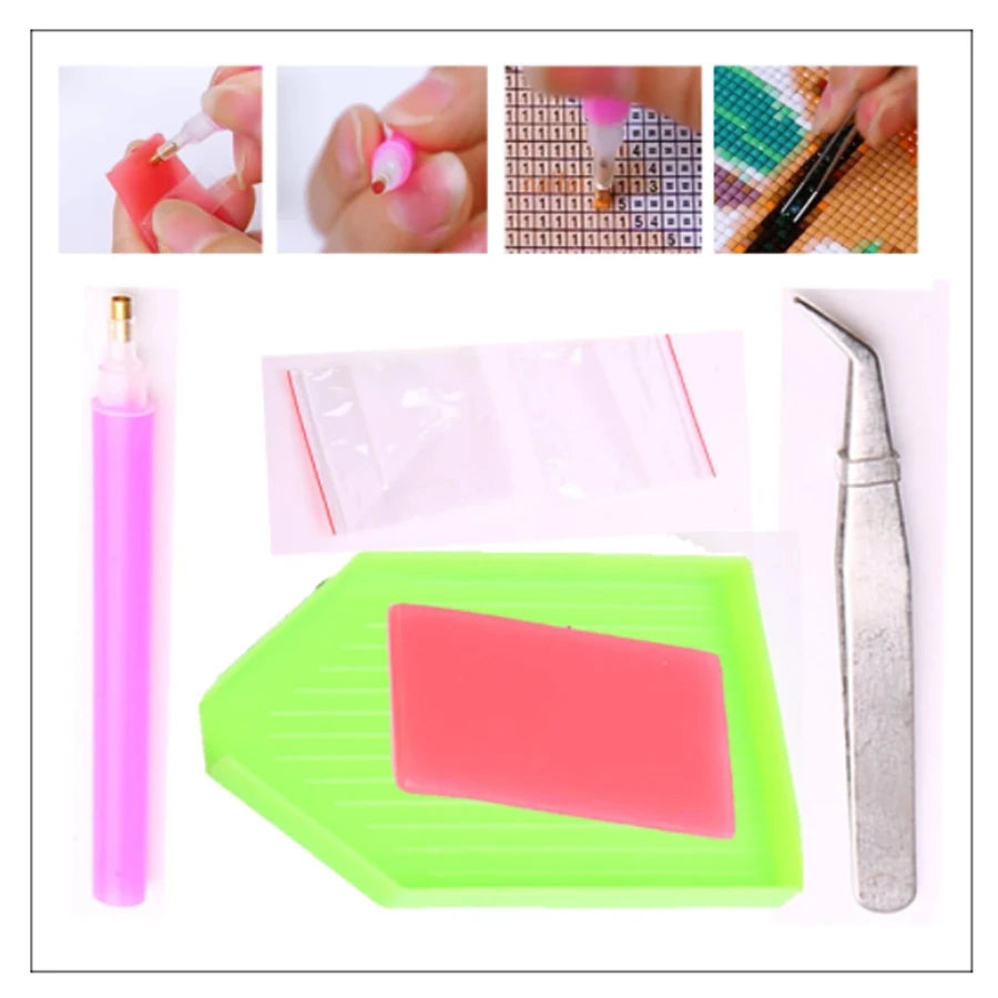 DIY 5D Diamond Painting Kit Abstract Aesthetics Art Black African Women Full Square Round Diamond Rhinestone Art Home Decoration