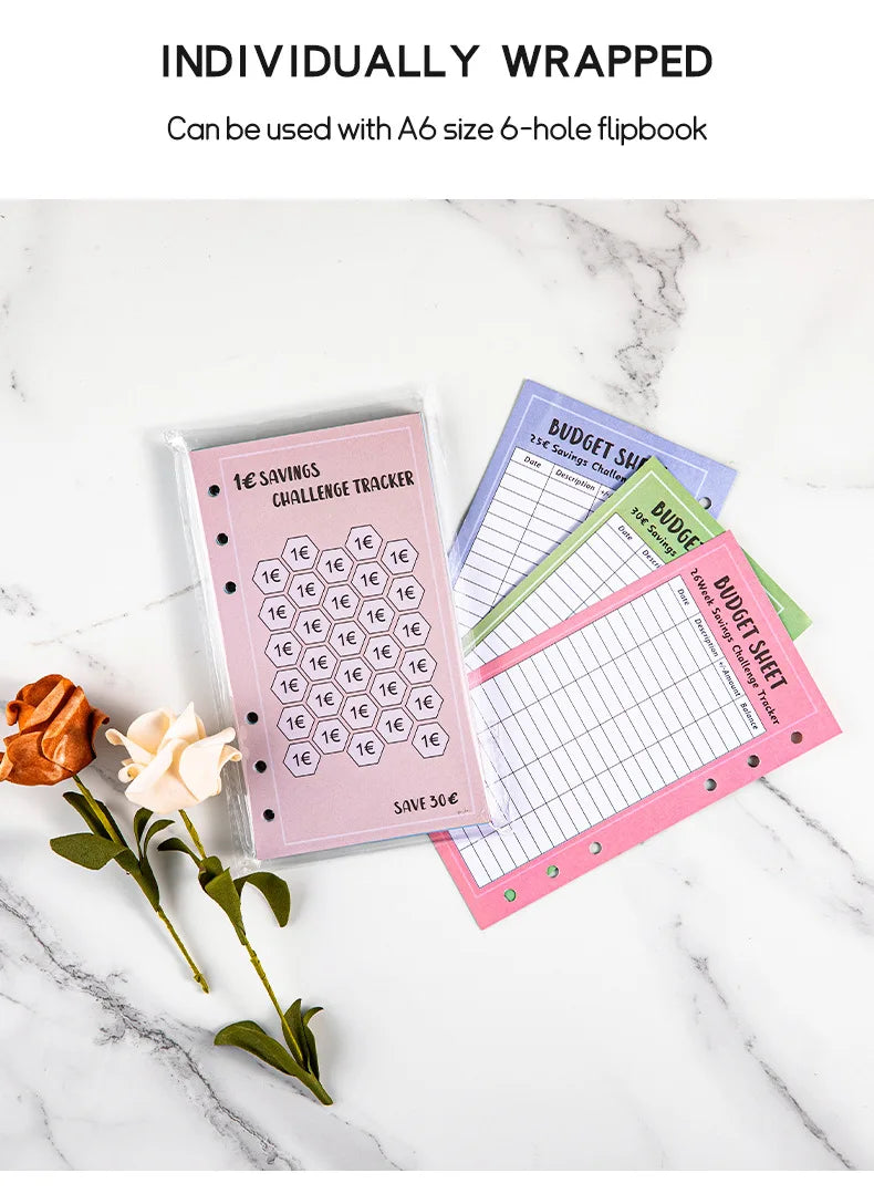 48 Sheets 100-Day Money Saving Challenge Kit - 52 Weeks & 30 Days Budget Planner Cards, Easy & Fun Ways To Save $5050