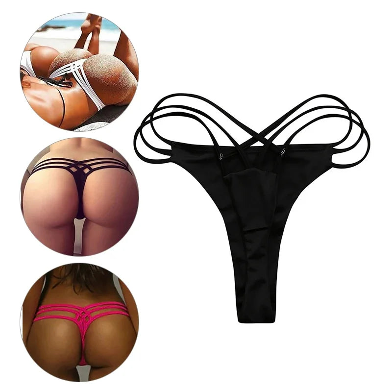 Women Swimwear Low Waist Bikini Swim Pants Shorts Bottom Swimsuit Bathing Swimwear Sexy Bikini Thong Girls Tankini Swim Trunks