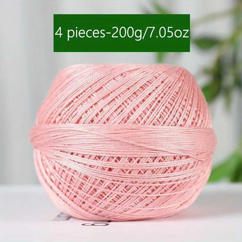 1PC Premium Mercerized Silk Lace Yarn Bundle-Soft, Durable, Vibrant Colors for DIY Knit & Crochet  Soft and Suitable for Summer