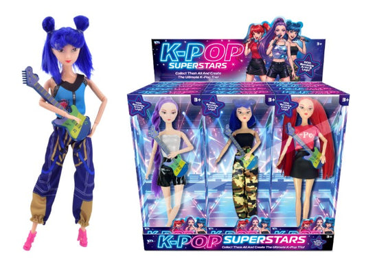 K-Pop Superstar Doll Set With Music Instruments 11.5"