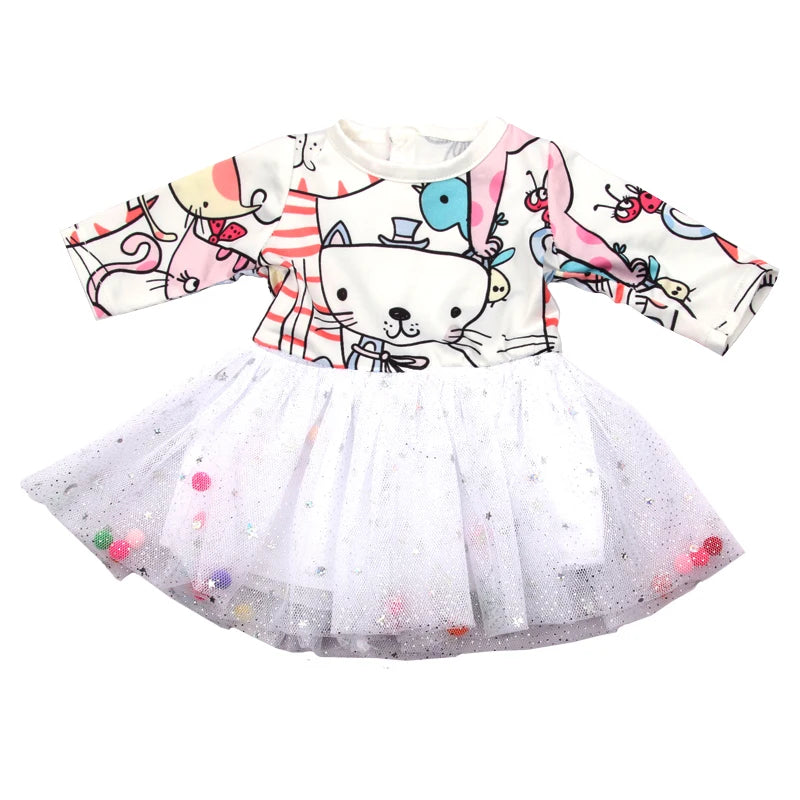 American 18 Inch Girl Doll Sequins Skirt Clothes Shining Cute Mini Dress For 43cm Baby New Born,OG,DIY Doll Accessories Toy