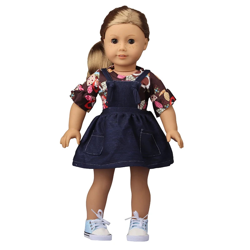 American 18 Inch Girl Doll Sequins Skirt Clothes Shining Cute Mini Dress For 43cm Baby New Born,OG,DIY Doll Accessories Toy