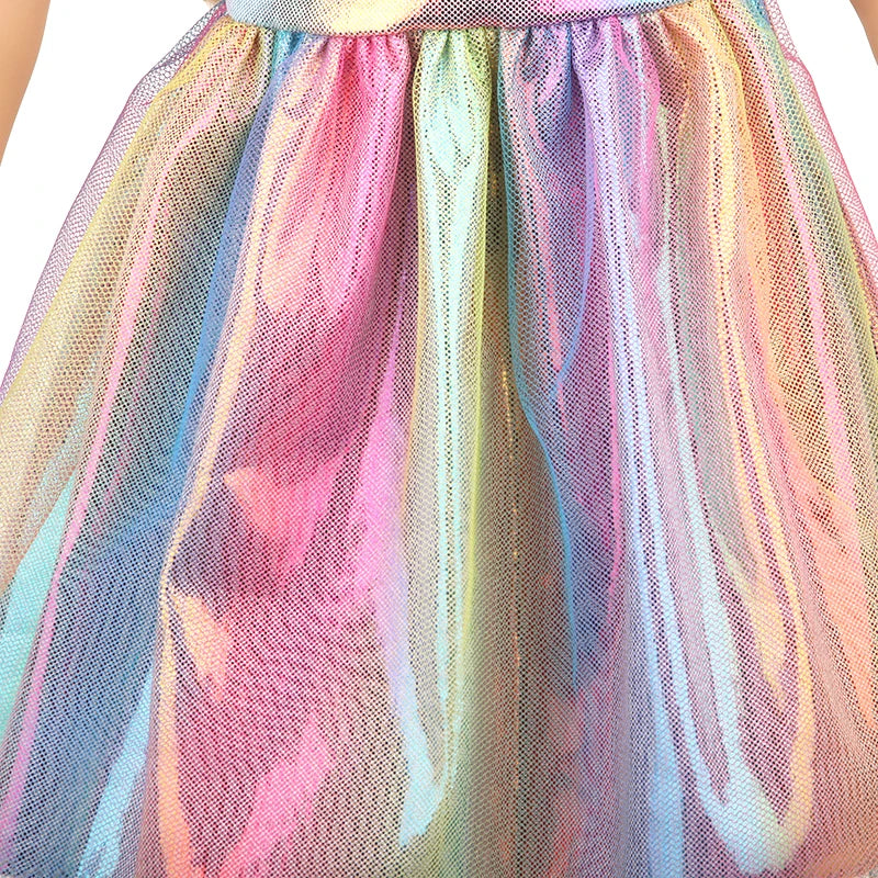 American 18 Inch Girl Doll Sequins Skirt Clothes Shining Cute Mini Dress For 43cm Baby New Born,OG,DIY Doll Accessories Toy