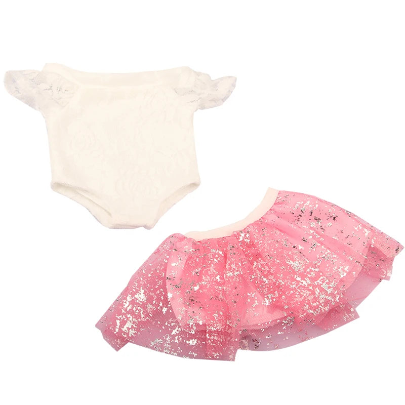 American 18 Inch Girl Doll Sequins Skirt Clothes Shining Cute Mini Dress For 43cm Baby New Born,OG,DIY Doll Accessories Toy
